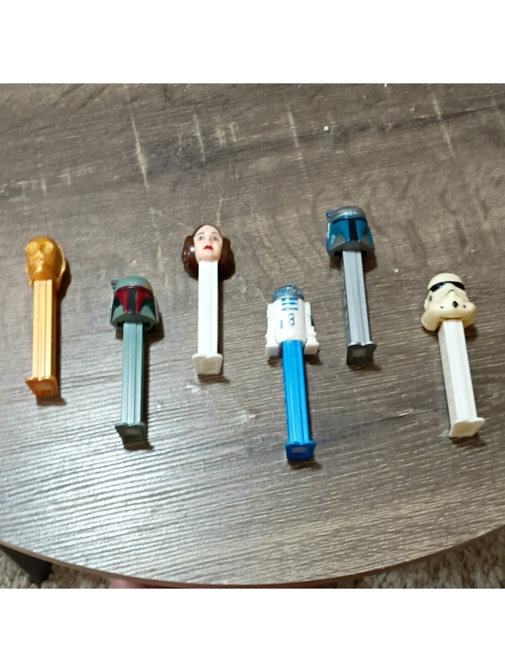 1997Star Wars PEZ Dispensers Lot of 6: Boba Fett, Jango Fett, R2-D2, C-3PO, Leia
